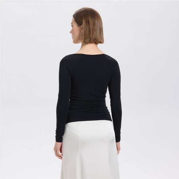 a new day Black Ruched Long Sleeve Top - Picture 2 of 4